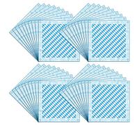 40 servilletas para decoración de Oktoberfest, color azul y blanco, decoración bávara bávara, celebrate de Múnich Bavaroise, decoración de mesa, tapa de cerveza a cuadros, fiesta temática de