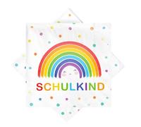 40 servilletas para escolarización, arco iris para niños escolares, servilletas decorativas para comienzo del colegio para jóvenes y niñas, servilletas para el comienzo del colegio, servilletas de