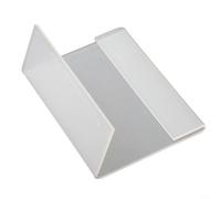 40 soportes de acrílico transparente para tarjetas de nombre y etiquetas, diseño en forma de L que garantiza estabilidad para mostrar información importante en negocios o minoristas (5 x 7,5 cm)