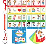 40 tarjetas de comunicación para autismo para retraso del habla, niños y adultos, necesidades especiales, ayuda visual, aprendizaje de idiomas, tarjetas especiales de Ed sentimientos, emociones,