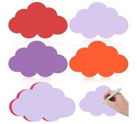 40 tarjetas de presentación, en nube, 14 x 23 cm, 8 colores, multicolores, tarjetas de metaplán, juego de tarjetas de aprendizaje para oficina, presentación, presentación profesional, escuela