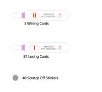 40 Tarjetas Rosadas para Prueba de Embarazo Rasca , Juegos de Baby Shower, Juego Rasca Temático de Niña para Halloween y Navidad