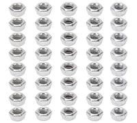 40 tuercas ejes para monopatín, kit hardware para monopatín acero al carbono, cobertura de soporte de repuesto universal scooter al aire Longboard (Plata)