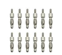 40 Uds Conector Banana de 4mm con Rosca de 3mm/4mm for Montaje en Panel Adaptador de Conector de Clavijas sin Aislamiento Equipado con Perno M3/M4(3MM Thread 40pcs)