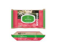 40 UN Sanilove Toallitas Húmedas Higiénicas Aloe Vera para perros