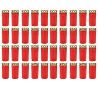 40 Unidad Velas para Tumba Núm 3 con Tapa Rojo Luz Del Aceite Soporte de