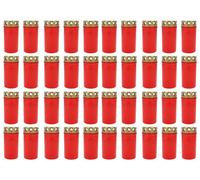 40 Unidad Velas para Tumba Núm 3 con Tapa Rojo Luz Del Aceite Soporte de