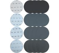 40 unidades de papel de lija de 150 mm, Gancho Y Bucle De Papel De Lija Seco Húmedo De Grano 400/600/800/1200, Discos de lijado de Agua Seca Redonda para Madera y Metal