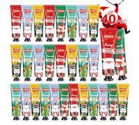 40 unidades de regalos de Navidad en paquete grande, minijuego de crema de manos, regalos de Navidad para colegas, loción de manos en tamaño de viaje, pequeñas cosas para las botas de Papá Noel