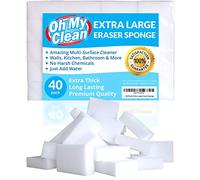 (40 unidades) Extra grande Magic goma de borrar esponja de limpieza - 2 x de grosor, 2 x duración de las Esponjas De Espuma De Melamina en bulk - multiusos de baño Scrubber - cuarto de baño, cocina,