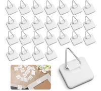 40 unidades para colgar cuadros sin taladrar, colgadores autoadhesivos, ganchos adhesivos para marcos de fotos, fotos, pósters y cuadros decorativos (cuadrados).