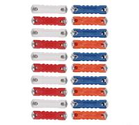 40 unidades para fusibles torpedo, surtido de 5 A, 8 A, 16 A, 25 A, tubo de cristal, caja de fusibles para coches antiguos, vehículos clásicos, 32 V CC, 25 A, corriente máxima, cabezales planos