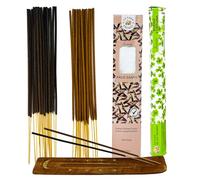 40 Varillas de Incienso Natural Sin Toxicos contra el ESTRÉS y el INSOMNIO + Porta-Incienso Dual - Combina Fragancias de Palo Santo con Buena Fortuna - Varitas de Larga Duración Orgánicas Naturales