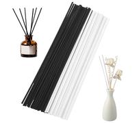 40 varillas difusoras de aroma de fibra de ratán, 30 cm x 4 mm, juego de 20 negras + 20 blancas para aceites esenciales, ambientador para el hogar, la oficina, el hotel y el spa.