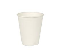 40 Vasos de caña de azúcar "pure" 0,2 l Ø 8 cm · 9,2 cm blanco para bebidas calientes
