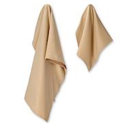 40 x 60 cm + 1 par 1 Microfibra Toalla 50 x 100 cm - Beige