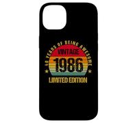 40 Years Old Forty 1986 Vintage 40th Birthday Party Envejecimiento Carcasa para iPhone 14 Plus