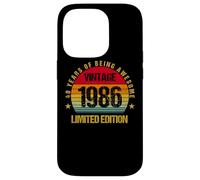 40 Years Old Forty 1986 Vintage 40th Birthday Party Envejecimiento Carcasa para iPhone 14 Pro