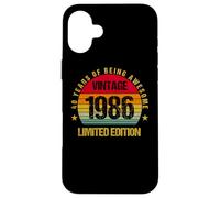 40 Years Old Forty 1986 Vintage 40th Birthday Party Envejecimiento Carcasa para iPhone 16 Plus
