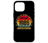40 Years Old Forty 1986 Vintage 40th Birthday Party Envejecimiento Carcasa para iPhone 16 Pro MAX