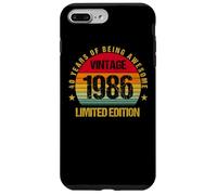 40 Years Old Forty 1986 Vintage 40th Birthday Party Envejecimiento Carcasa para iPhone 7 Plus/8 Plus