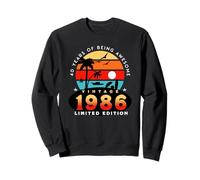 40 Years Old Vintage Born In 1986 Limited Edition Retro Sudadera