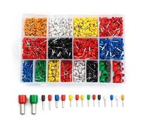 400-2120 piezas Kit de casquillos de cordón de terminal de extremo de pasador de cable aislado Juego de cobre de cable eléctrico(2120PCS Boxed)