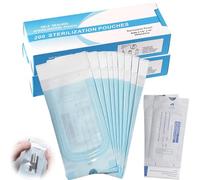 400 bolsas de esterilización desechables, autoadhesivas, con cierre autoclave, para herramientas dentales, tatuajes o manicura (90 x 260 mm)