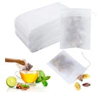 400 bolsas para té, bolsa de té, 7 x 9 cm, bolsa de té desechable, bolsas de té desechables, con cordón para té, té de flores, café, especias, etc. (7 x 9 cm)