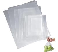 400 Bolsas Transparentes Polietileno - Bolsas de Plástico Transparentes Multiusos - Bolsa para Transporte Objetos y Comida - Bolsa para Envios - Apto para Contacto con Alimentos (25x30, Capacidad 1kg)