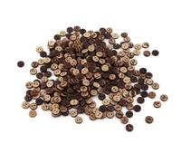 400 botones de costura de concha de marrón natural, 2 agujeros, accesorios de decoración para álbumes de recortes, 10 mm