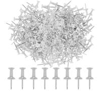400 chinchetas transparentes, aguja de plástico para dibujar, pines transparentes para colgar en la pared, tablero de corcho, mapas, carteles, fotos, tablón de anuncios, decoraciones de fiesta de