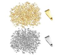 400 cierres de collar, clips para colgantes, anillos de metal, conectores de cadena, accesorios de joyería, traje para collares, joyas, manualidades (oro, plata)