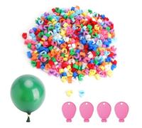 400 Clips Cierre Globos - Clips Nudo Coloridos de PVC - Cierre para Globos de Helio, Decoraciones & Guirnaldas - Con Peso Rosa para Globos en Fiestas & Bodas