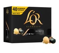 400 Cpsulas de Café Espresso RISTRETTO LOR - Cpsulas de Aluminio Compatibles con Nespresso