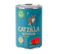 400 g Catzilla Adult Grain Free Trucha y Atún en Paté lata para gatos
