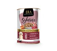 400 g ERA Sybarite Adulto Atún, Cerdo y Batata en paté lata para perros
