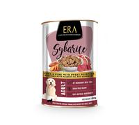 400 g ERA Sybarite Adulto Atún, Cerdo y Batata en paté lata para perros