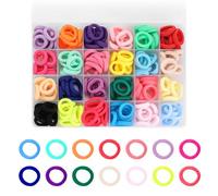400 gomas coloridas para el pelo para niños pequeños, suaves y elásticas, sin enganches, accesorios para el cabello para niñas y bebés (2 cm de diámetro)