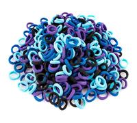 400 gomas elásticas para el pelo de bebé, sin daños, bandas para el pelo multicolor suaves sin costuras para niños pequeños y niñas, accesorios para el pelo de bebé (azul mezclado)