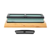 400 Grit 1000 Grit Double Side Sharpening Stone, Sharpener for Scissor, White Fused Alumina Whetstone with Non Slip Silicone Base, Base and Angle