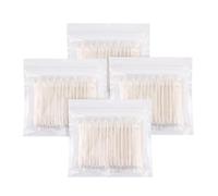400 hisopos de algodón, bastoncillos de algodón envueltos individualmente, aplicador de punta de algodón biodegradable adecuado para orejas, cuidado de belleza, limpieza, maquillaje (cabeza de algodón