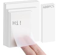 400 Hojas Notas Adhesivas Transparentes, Bloc de Notas Adhesivas Impermeables, Posits Transparentes Reutilizables, Postit Autoadhesiva Impermeable Removibles para Casa Escuela Oficina