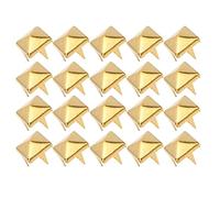 400 juegos Tachuelas de Punta cuadrada de cuatro mandíbulas, remaches de punta cuadrada para manualidades en cuero DIY, tachuelas de punta cuadrada(5mm-dorado)
