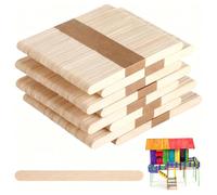 400 palitos de madera - palos madera manualidades versátiles para bricolaje, proyectos creativos y manualidades, 114 mm x 10 mm x 2 mm