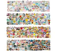 400 paquetes pegatinas mixtas con citas inspiradoras, estéticas, comida, lectura, stickers parque natural para computadora portátil, botella de agua, patineta, maleta, almohadilla vinilo impermeable