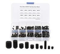 400 Pcs High - Strength Alloy Steel Concave End Tightening Set | M3 - M8 Hardware Parts for DIY/Automotive/Furniture Assembly | 12.9 Grade Bolts with Hex Grooves