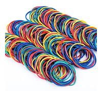 400 piezas Bandas de goma 38 mm Billetes de banco elásticas de dinero elástico, goma elásticas resistentes de uso general para uso en el hogar y en el banco o la oficina. (Color)