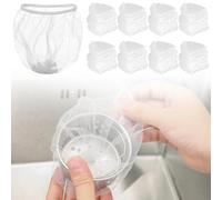400 Piezas Bolsas de Malla para Fregadero de Cocina, Desechable Regadero de Cocina Bolsa de Malla Fina, Elásticas, Antiobstrucción, para Coladores, Mallas de Filtro, se Adapta, Blanco (9X8cm)