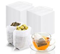400 Piezas Bolsitas de Filtro de Té de 7 x 9 cm, Bolsitas de Algodón Blanco con Cordón para Té Suelto, Hierbas, Matcha y Café, Filtros de Té Desechables para Coladores de Té, Regalos DIY y Cocina